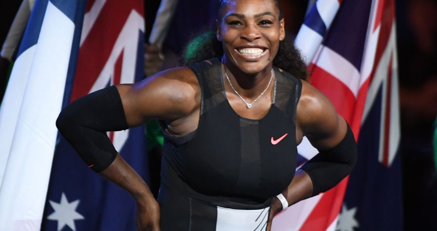 Serena Williams after the 2017 Australian Open final (Getty)