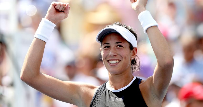 Garbiñe Muguruza celebrates in Cincinnati (Getty)