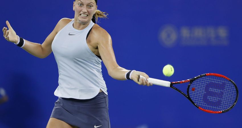 Petra Kvitova is in action on Tuesday (Getty)