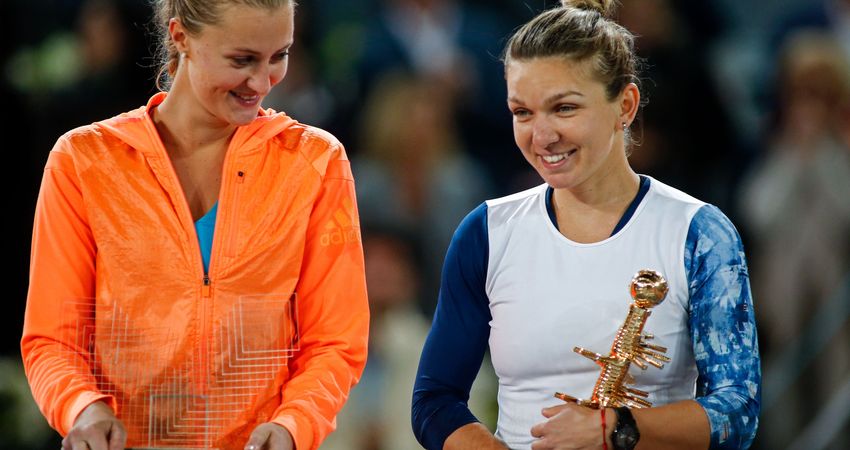 Simona Halep and Kristina Mladenovic, Madrid (Getty)