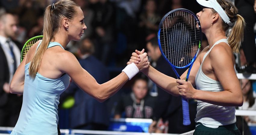 Magdalena Rybarikova and Maria Sharapova, Moscow (Getty)