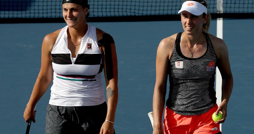 Aryna Sabalenka and Elise Mertens, 2019 Miami Open (Getty Images)
