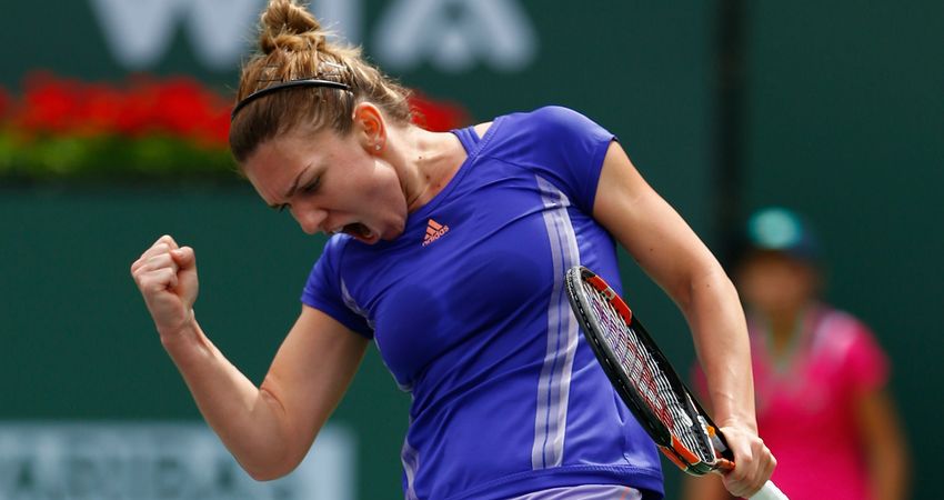 Simona Halep outlasted Jelena Jankovic, 2-6, 7-5, 6-4 in the final of 2015 to claim the first Premier Mandatory title of her career. (Getty)
