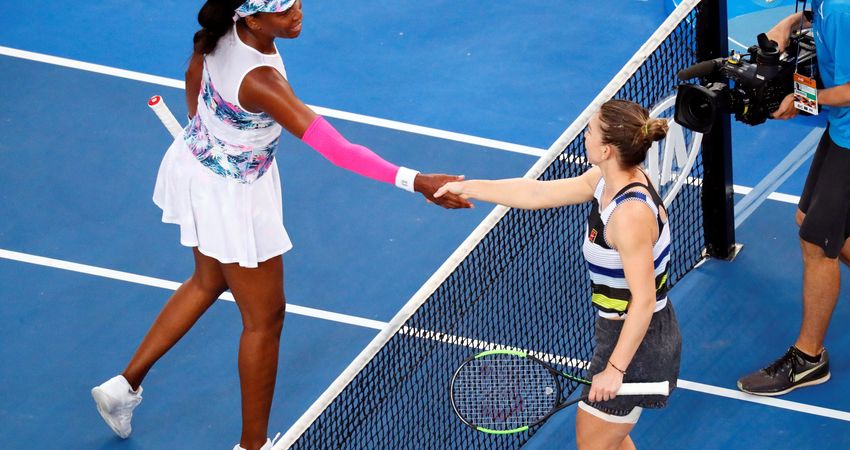 Venus Williams and Simona Halep, 2019 Australian Open (Getty)
