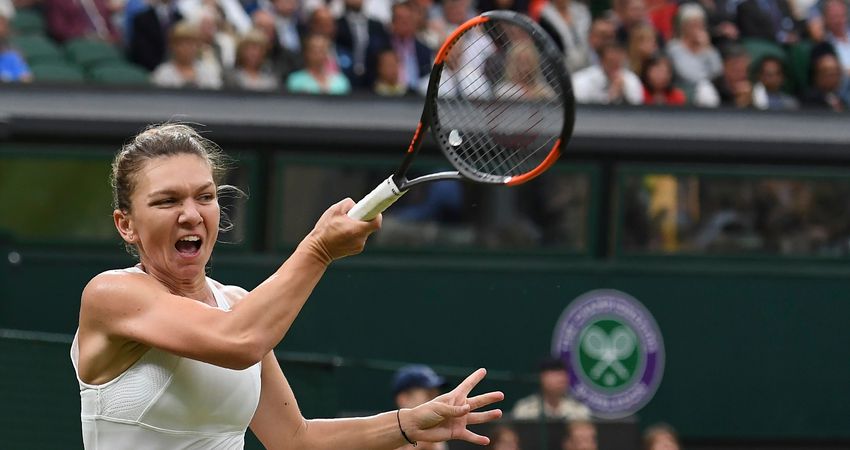 Simona Halep at Wimbledon in 2017 (Getty)
