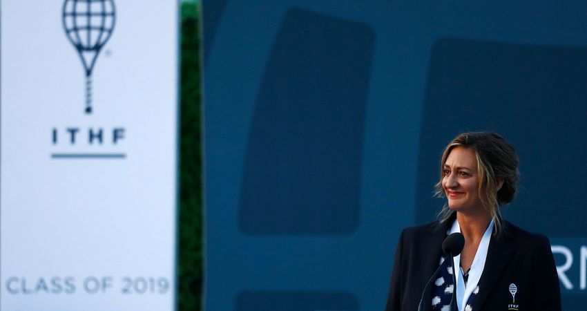 Pierce was introduced by former coach Nick Bollettieri, who recounted first meeting her when she was 13. (Getty)