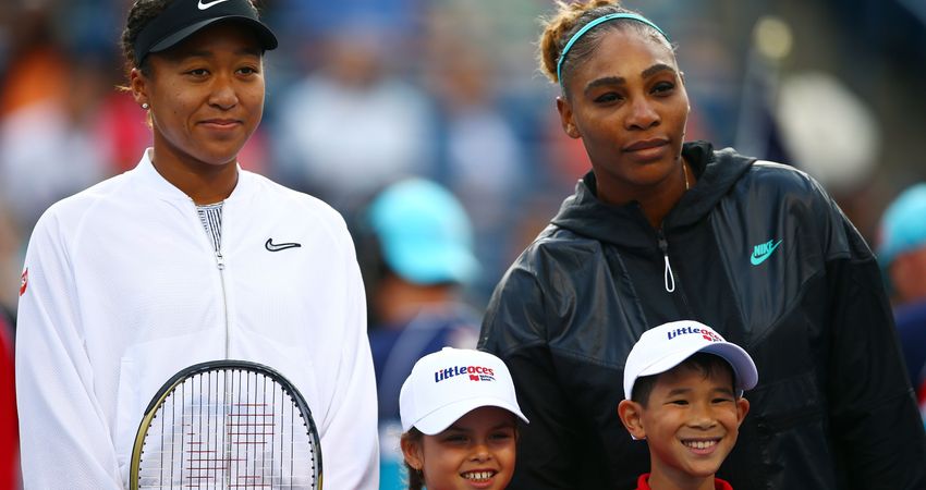 Naomi Osaka and Serena Williams, 2019 Toronto (Getty)