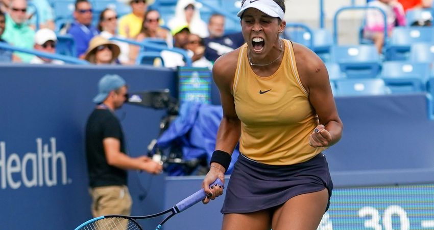 Madison Keys lets out a scream (Getty)