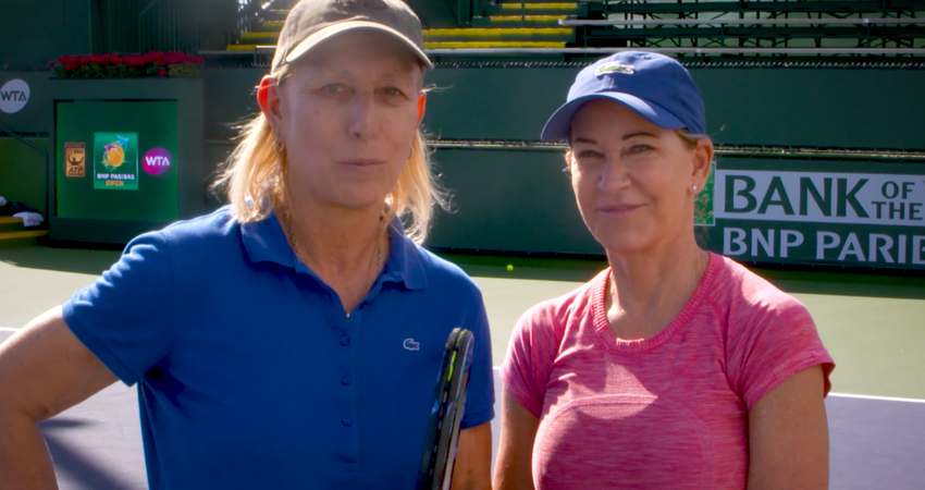 Love & Love charity match with Martina Navratilova and Chrissie Evert