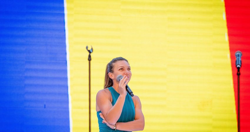 Simona Halep is welcomed back to Romania (Getty)