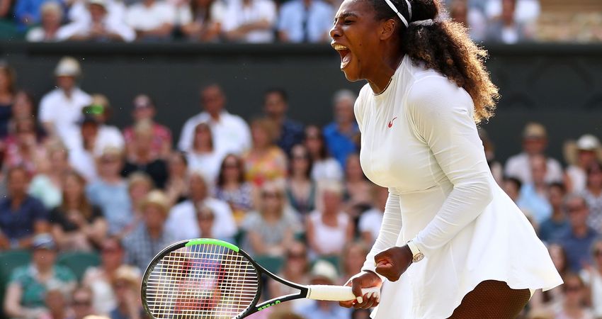 Serena never went down without a fight in the second set. (Getty)