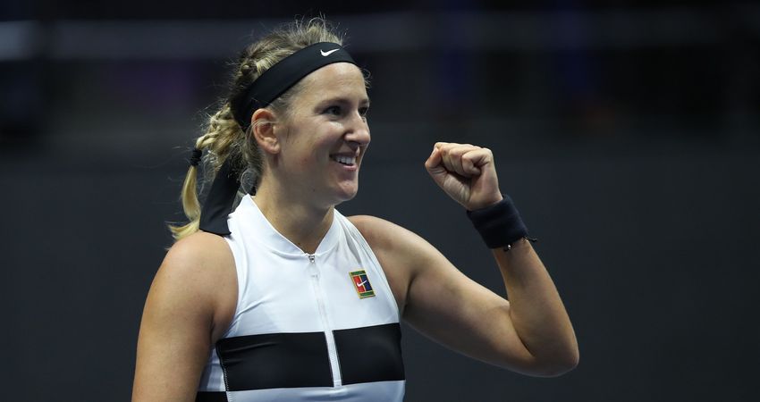 Victoria Azarenka was all smiles after taking down Margarita Gasparyan in round 1. (Bondareva/St. Petersburg Ladies Trophy)