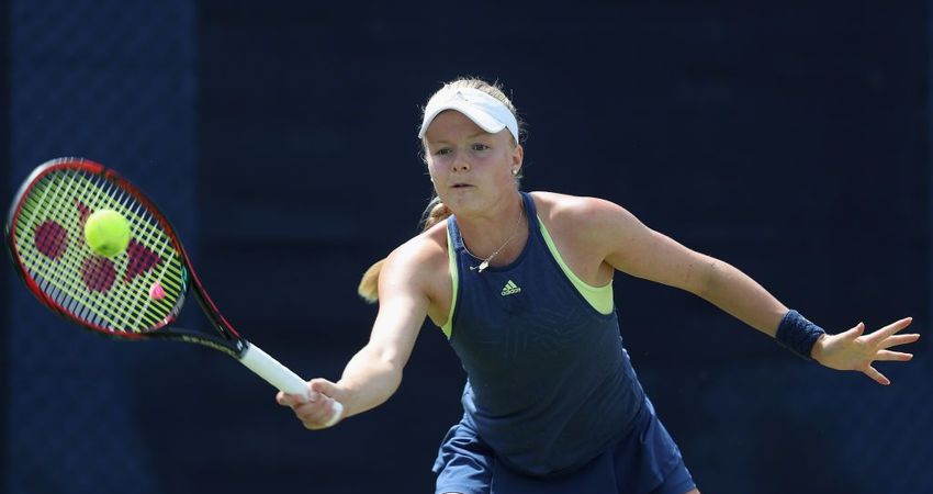 Harriet Dart has beaten three of her six fellow wildcard entrants and now sits at a career high ranking of World No.190 (Getty)