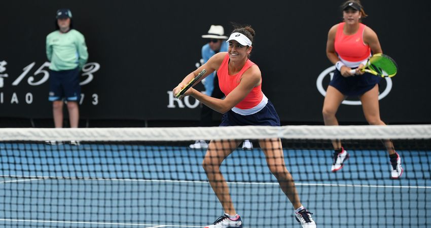 Jennifer Brady Caroline Dolehide 2020 Australian Open Getty