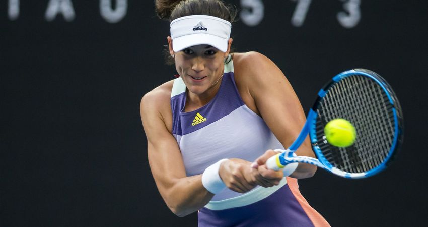 Garbiñe Muguruza is in action on Monday at the Australian Open (Getty)