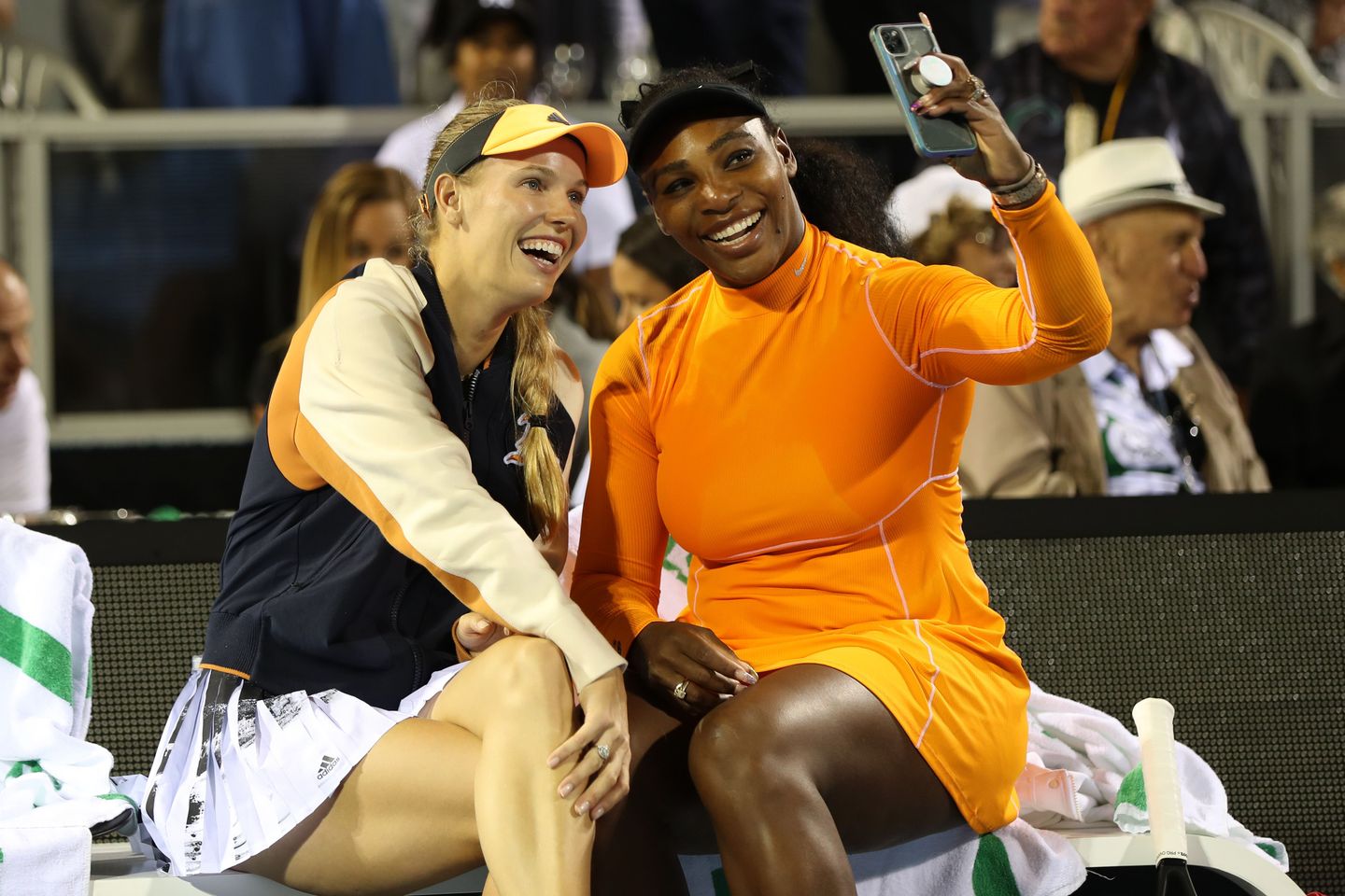 Caroline Wozniacki and Serena Williams