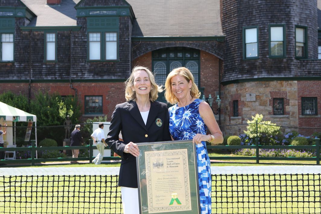 Jane Brown Grimes and Chris Evert