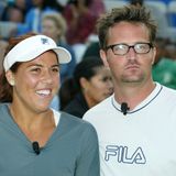 Perry and Jennifer Capriati at the JPMorgan Chase Open in Manhattan Beach, California in 2002.