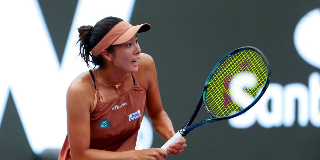Hot shot: Shibahara stuns Garcia with a squash shot winner at full stretch