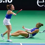 Errani and Paolini, BJK Cup semifinals (Getty)