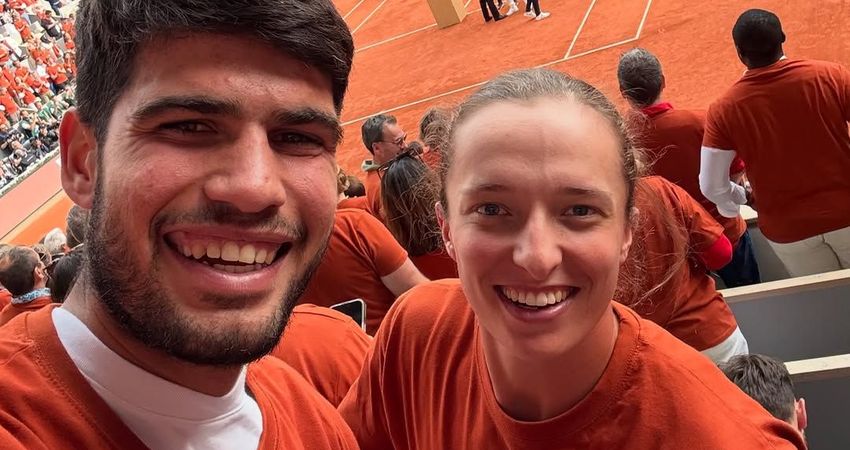 Alcaraz y Swiatek, homenaje a Nadal en Roland Garros