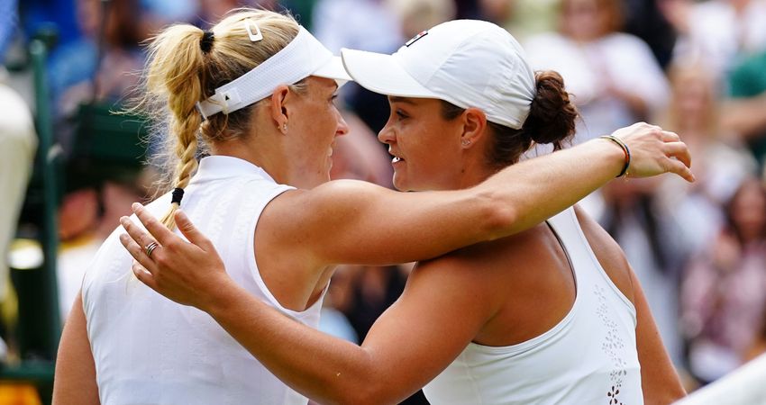 Barty y Kerber, 2021 Wimbledon (Getty)