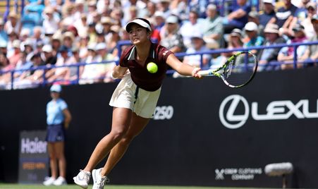 Alexandra Eala First Filipina WTA Final Eastbourne - Alexandra Eala Makes History: First Filipina to Reach a WTA Final at Eastbourne 2025 10 Close up shot of Alexandra Eala on court