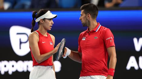 Olga Danilovic and Novak Djokovic