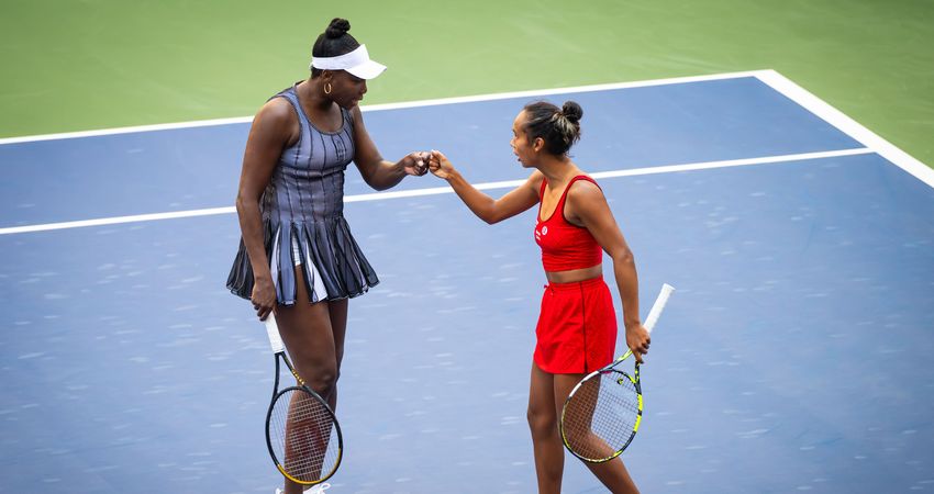 Venus Williams y Leylah Fernandez