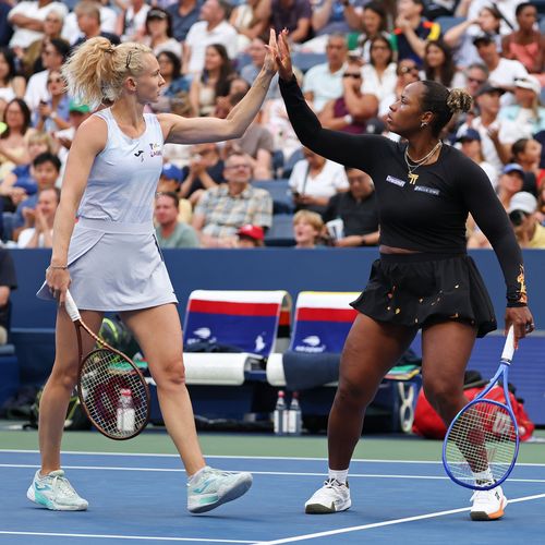 Siniakova and Townsend, US Open QF (Getty)
