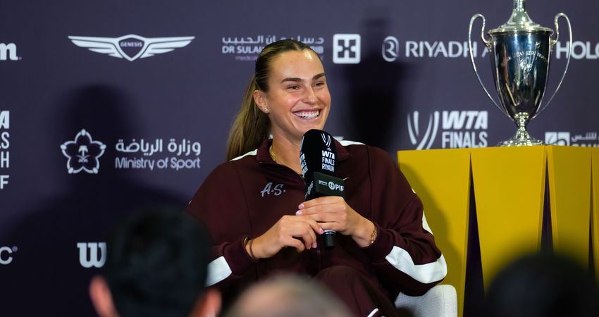 Aryna Sabalenka WTA Finals Media Day