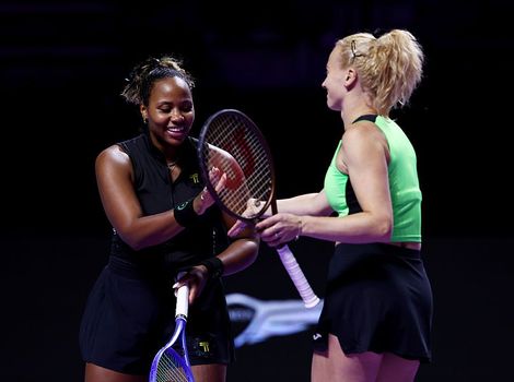 Taylor Townsend and Katerina Siniakova, WTA Finals 2025