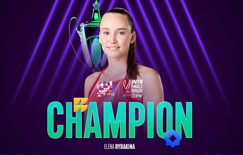 Rybakina champs corner