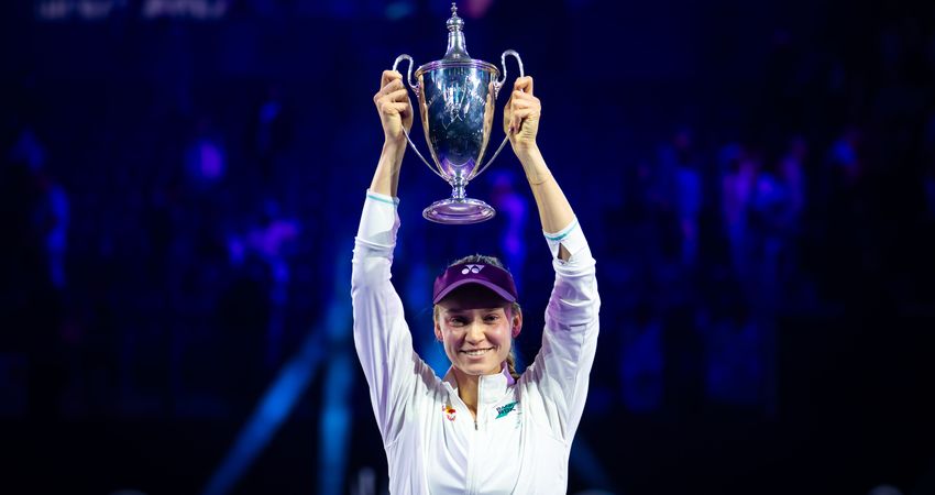 Elena Rybakina lifts trophy after WTA Finals 2025 win