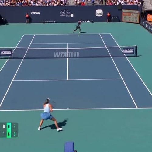 Paula Badosa scores crucial point in third-set tiebreak at Miami