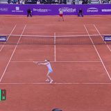 Liudmila Samsonova's sorcerous drop shot deceives  opponent