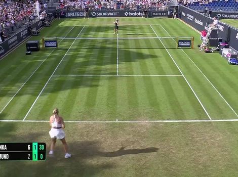 Laura Siegemund sprints to dig and win point in Bad Homburg