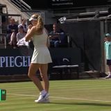Mirra Andreeva takes first set in Berlin with nasty slice 