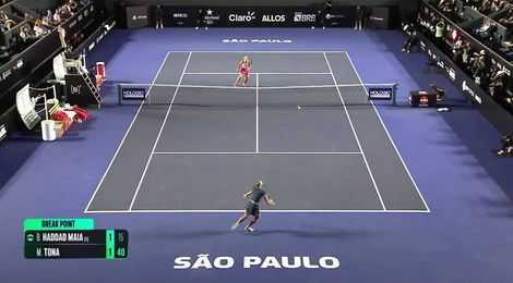 Beatriz Haddad Maia's tweener sets up backhand winner at Sao Paolo