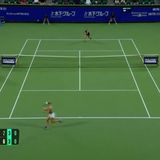Viktorija Golubic's improbable backhand pass in Osaka