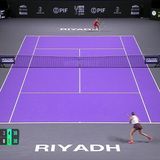 Aryna Sabalenka's backhand winner sets up game point vs. Amanda Anisimova