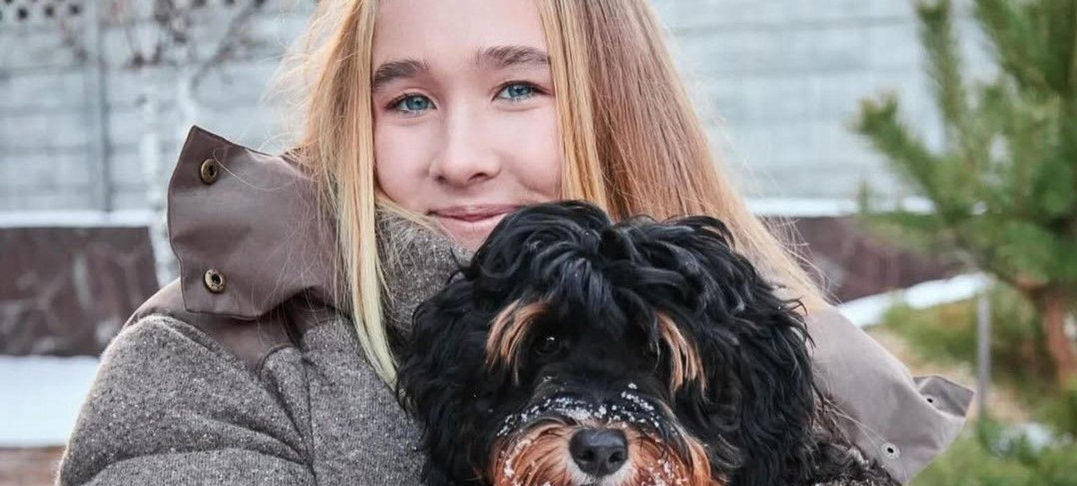 Mirra Andreeva and her puppy