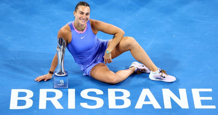 Aryna Sabalenka Brisbane trophy