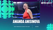 amanda anisimova most improved player 2025