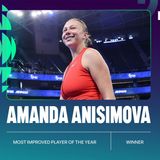 amanda anisimova most improved player 2025