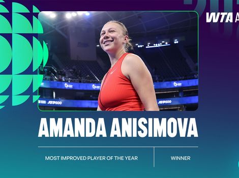 amanda anisimova most improved player 2025