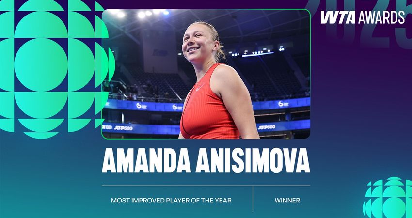 amanda anisimova most improved player 2025