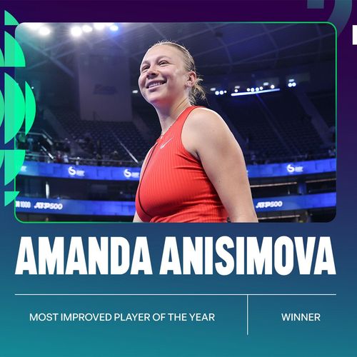 amanda anisimova most improved player 2025