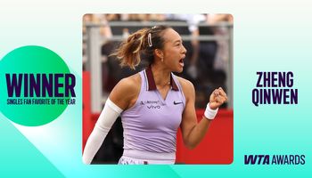 zheng qinwen fan favorite of the year 2025