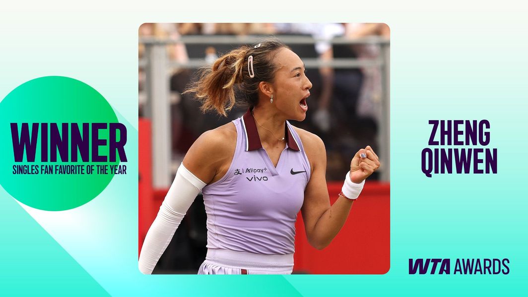 zheng qinwen fan favorite of the year 2025